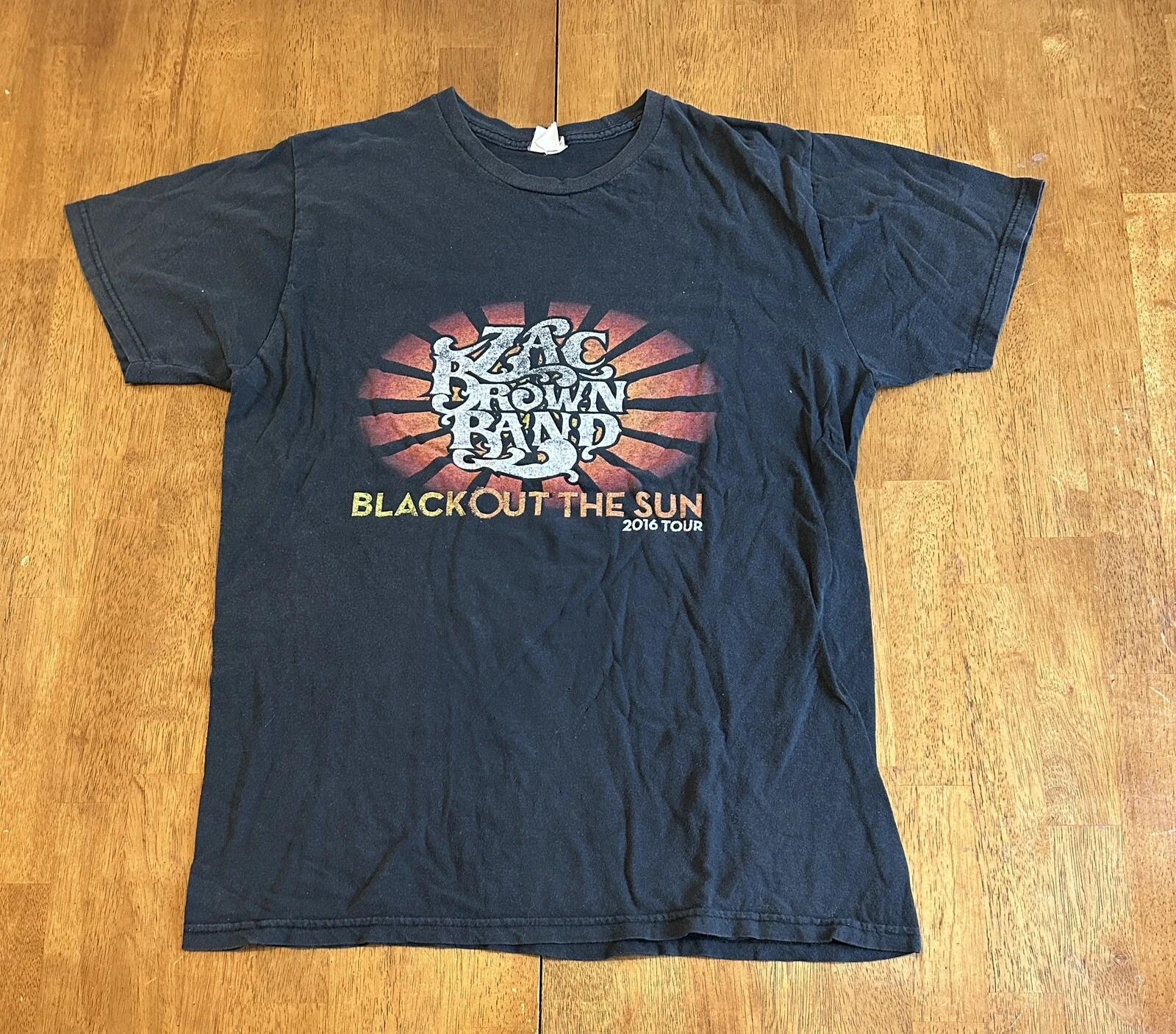 Zac Brown Band T Shirt Medium 2016 Black Out The Sun Tour 2XL