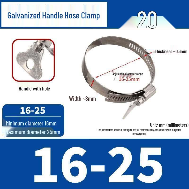 Stainless Steel Hand-Tightened Water Pipe Clamp