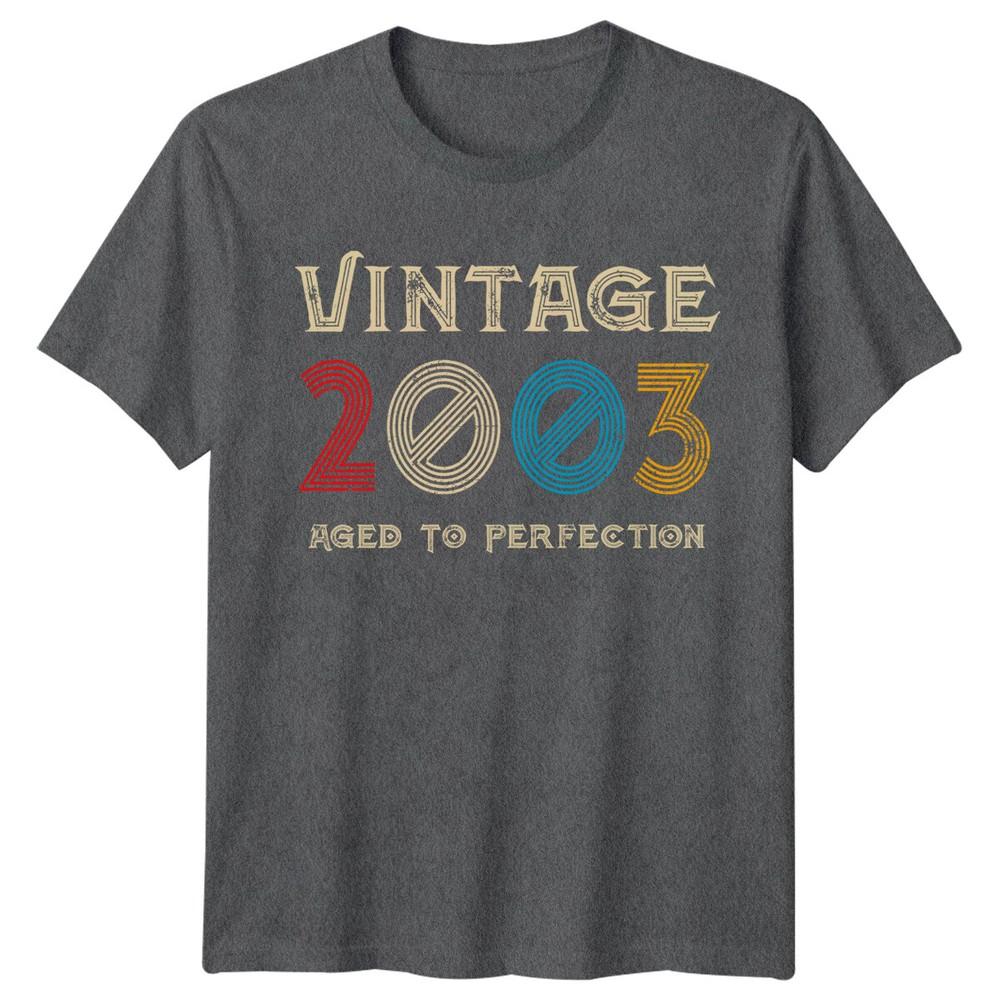 Vintage 2003 Unisexs T Shirt 23rd Birthday Gift Aged To Perfection