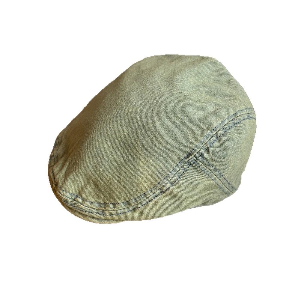 Retro Color Solid Denim Newsboy Cap Vintage Wash Sunshade Street Style Fashion