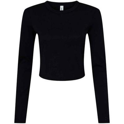 Womens/Ladies Micro-Rib Long-Sleeved T-Shirt
