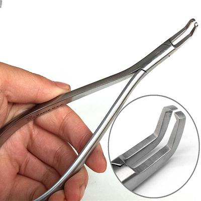 Zange zum Entfernen kieferorthopädischer Zahnspangen mit langem Griff, Zahnspangenentferner, Forcep zum Entfernen lingualer Klammern