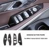 4X Carbon Fiber Car Inner Window Button Frame Trim Cover For Bmw G20 G21 320 330