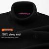 FAPAI.EC Men's 100% Wool Turtleneck Base Layer Shirt
