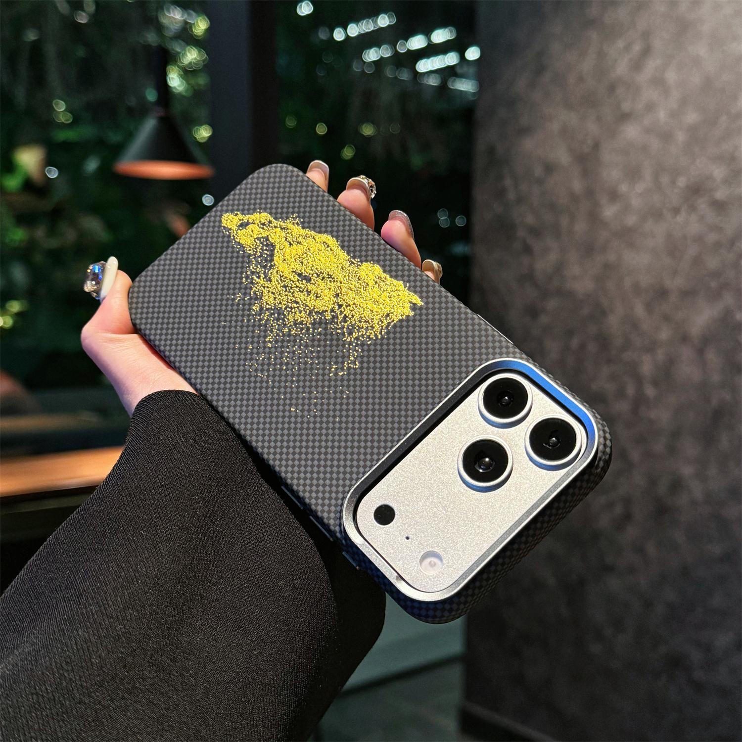 

Ultra Thin Kalver Horse Texture Magnetic Case For iPhone 17 Pro Max 16 Pro 15 Pro Ultra Thin Cover Anti-Fingerprint New 2026 iPhone 15 Pro Max жовтий