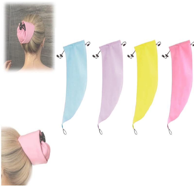 Haartrockenhaube Lange Haare Shampoo-Haube Haarabdeckung Krone Waschen Duschhaube Pferdeschwanz Für Frauen Schnelltrocknende Haube Trockentuch