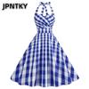JPNTKY Rochii casual de vară și primăvară, fără mâneci, cu decolteu în V, la modă