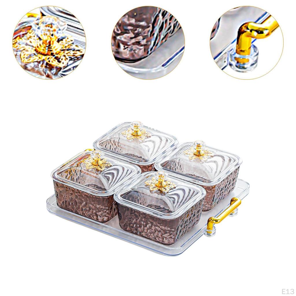 Dried Fruit Plate Set Appetizer Food Storage Container Decorative Candy Bowl Seasoning