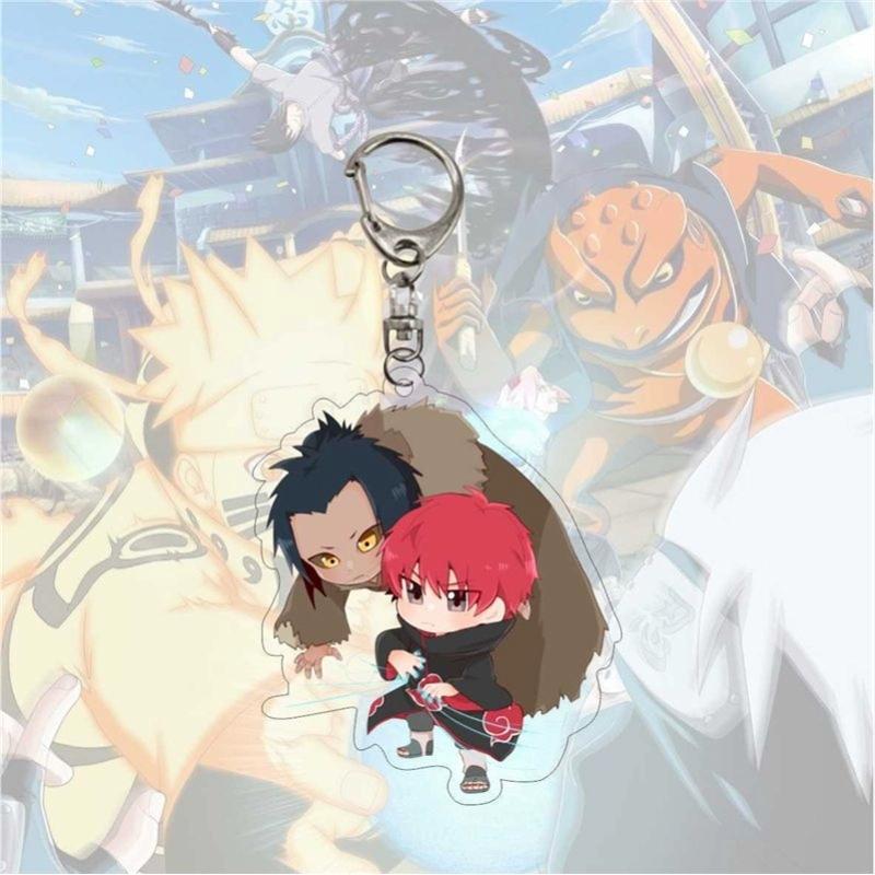 Anime Naruto Acrylic Keychain Accessaries Uzumaki Naruto Cartoon Keyring