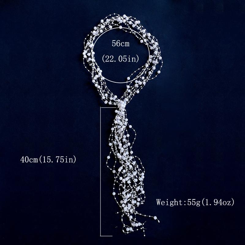 Pearls Tassel Wreath Headband For Bridal Wedding Hair Accessories Bride Headband Woman Hair Vine Girls Headpiece
