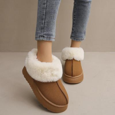 Fashion New Winter Platform Boots Luxury Designer Shoes for Women Faux Fur Warm Ladies Shoes Ankle Boots for Women