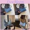 Stunning Street Style Canvas Bucket Bag Fashionable Shoulder Handbag Chic Crossbody