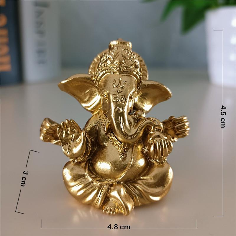 Lord Ganesha Buddha Statue Elephant God Sculptures Ganesh Figurines Man-made Jade Stone Home Garden Buddha Decoration Statues