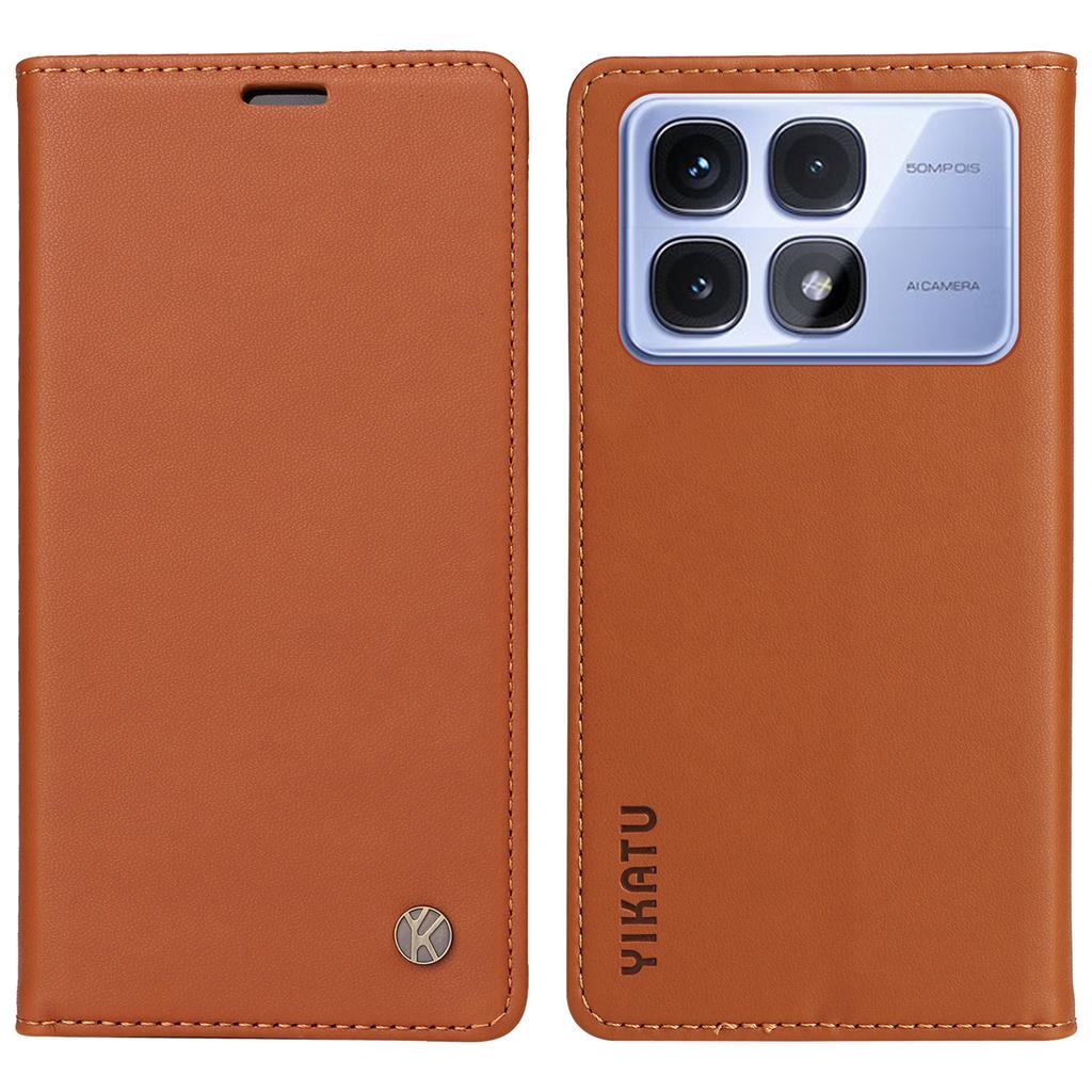 YIKATU YK-001 For Xiaomi Redmi K70 Ultra Case Stand Leather Phone Cover Strong Magnetic Closure