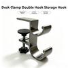 Double Hook Table Side Backpack Rack Adjustable Desk Headset Hanger  Student Desk