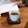 Handmade Ru Kiln Ceramics: Men's High-End Crazed Horseshoe Teacup