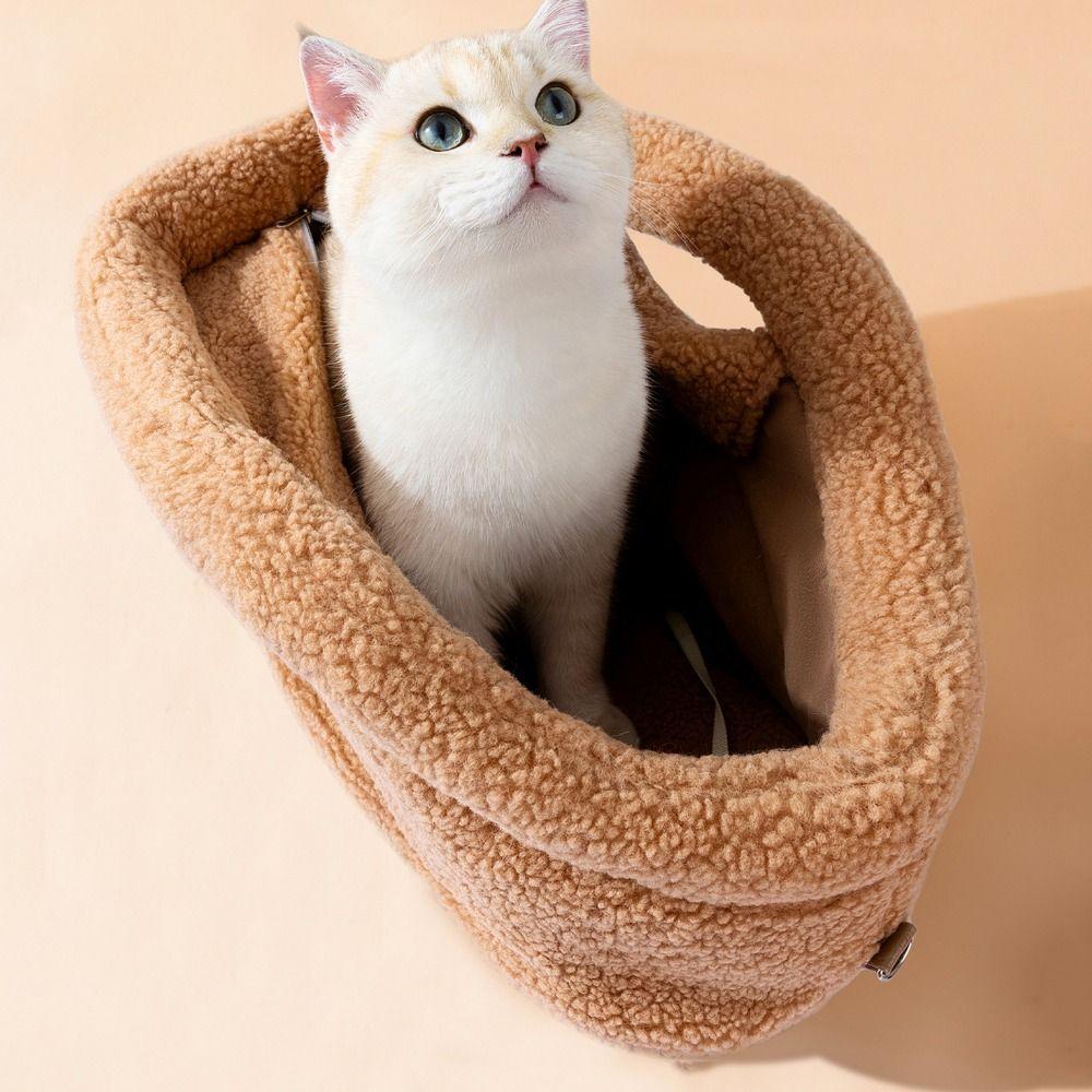 Soft Pet Carrier Bag Warm Pet Tote Bag Practical Cat Handbag  Autumn Winter