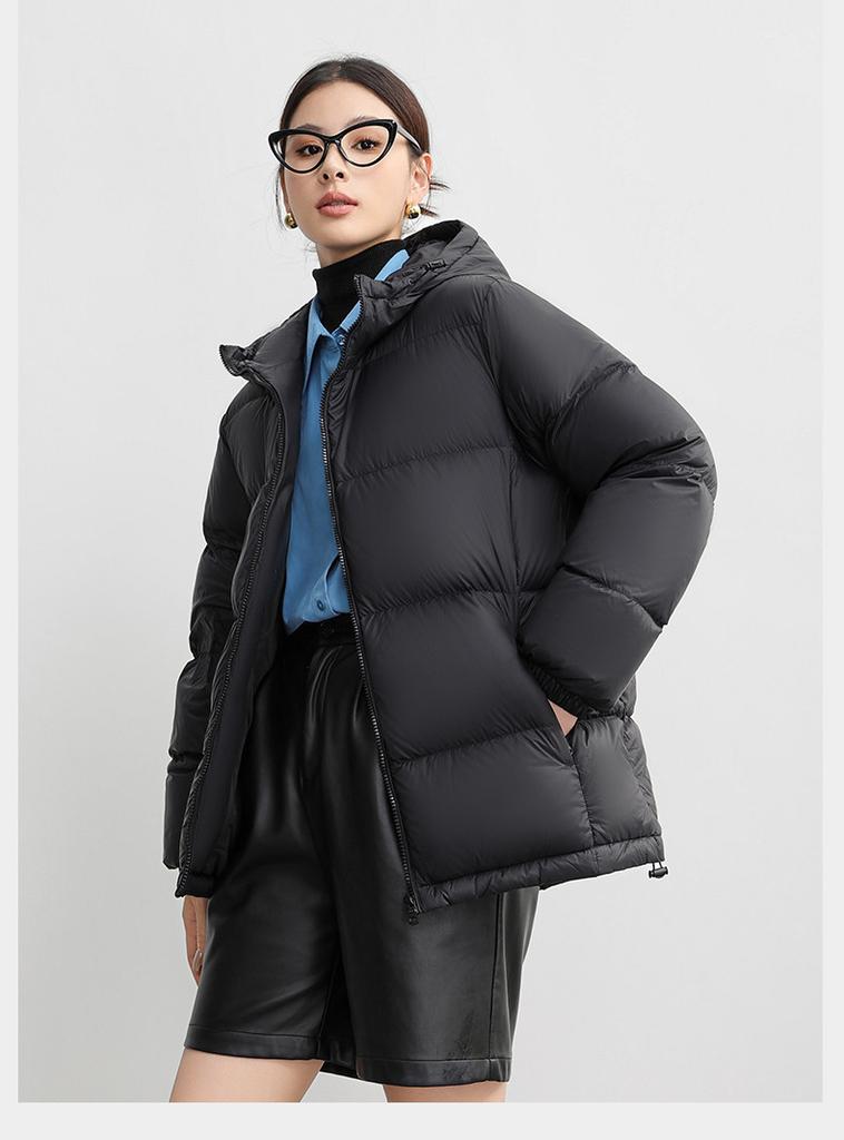 Winter new bread clothes men's and women's down jackets small windproof thickened cold-resistant warm black coat