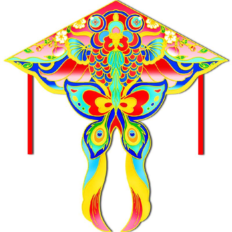 Weifang Goldfish Kite: Colorful Children's Cartoon Koi and Butterfly Design