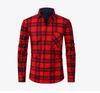 Camisa de Cuadros Casual para Hombre Otoño Invierno con Forro Polar Camisa Cálida Gruesa de Manga Larga Camisa Polar