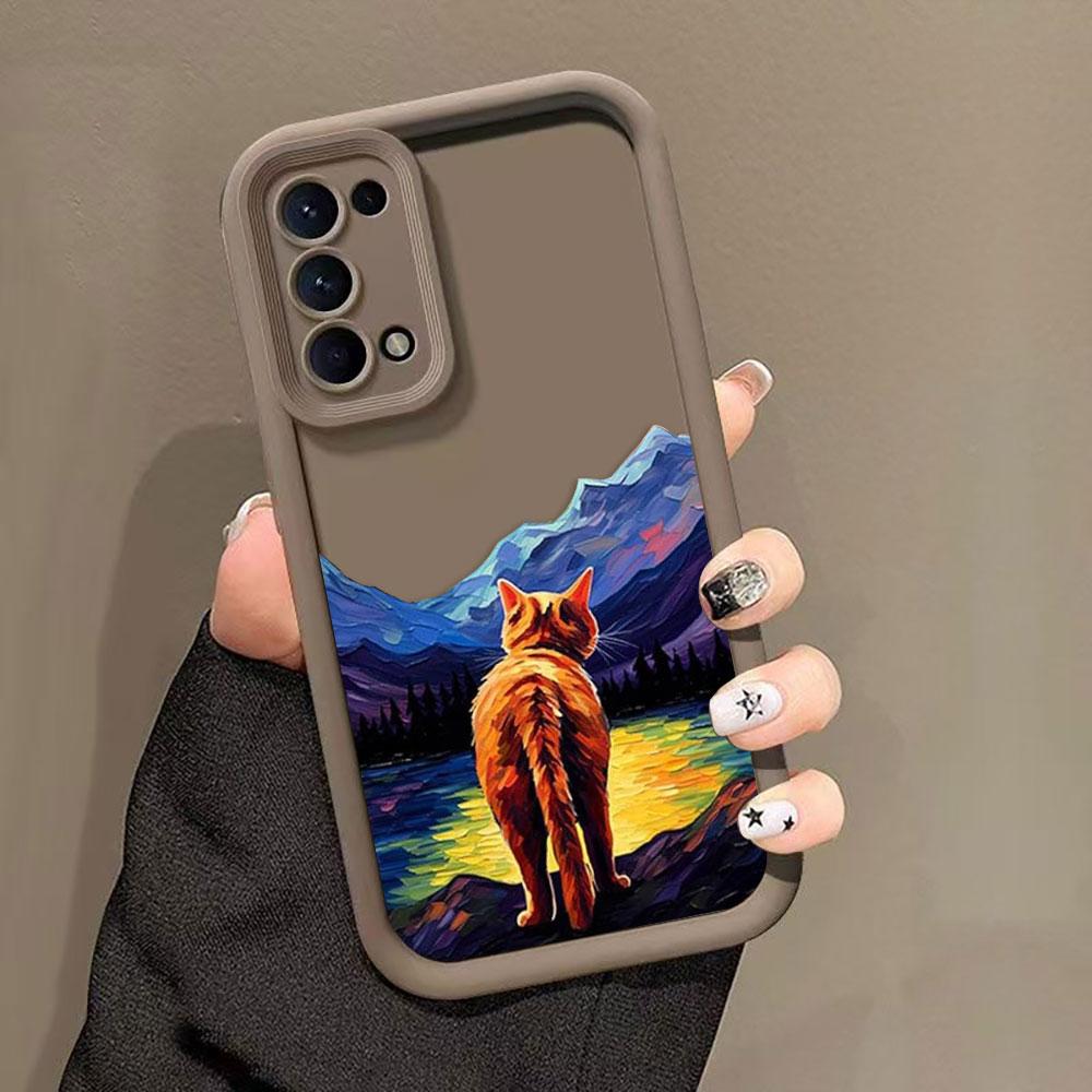 Vintage Oil Painting Cat Phone Case For Realme 15 15T 7 7I 8 8I 9 11 12 Lite 13 14 5 5I 6I 5S Plus NARZO 50 50A PRIME Cover Case