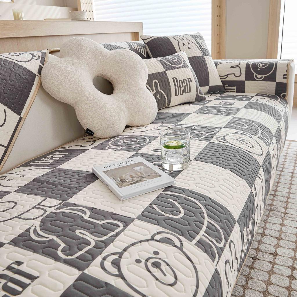 Latex Sofa Cushion Mat Sofa Cushion Summer Ice Silk Sofa Cover New Non-Slip Cover Towel Dirt-Resistant