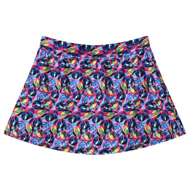 Fila X MSGM Collaboration Sports Lifestyle All Over Print Comfortable Casual Skirt Women Skirts Multicolor A11W123325F-PT