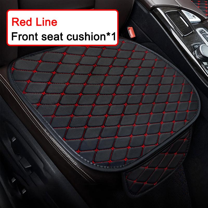 Kcimo Car Seat Covers PU Leather Fashion Breathable Front/Rear Seat Protector Cushion Four Seasons Universal Seat Cover Mat
