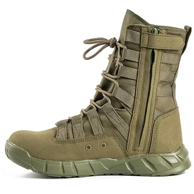 

Lightweight Combat Boots Tactical Boots Men Outdoor Hiking Desert Shoes Breathable Comfort Male Jungle Ankle Shoes 46 армія зелений колір
