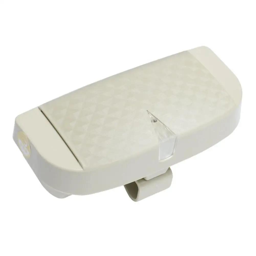 

Multi-Functional Car Glasses Sun Visor Clip-On Storage Case with Card Slots Sunglasses Ticket Clip for Vehicle Car Glasses C1Q7 бежевый