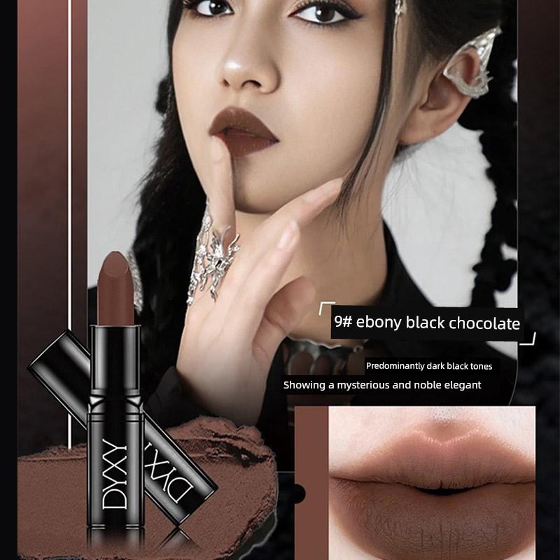 Black and Red Lipstick In a Deep, Dark, Matte Purple Shade, Waterproof and Long-Lasting, Genuine and Affordable