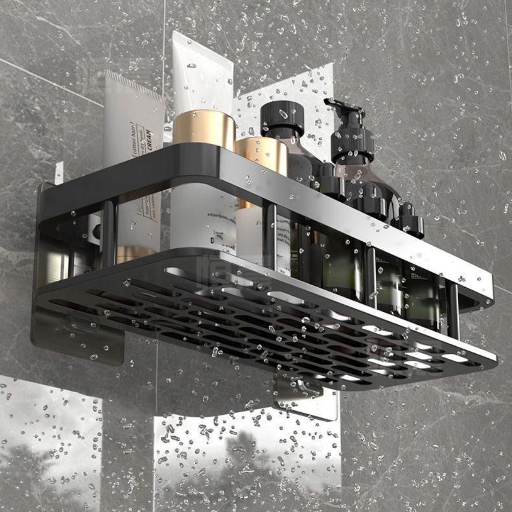 Aluminum Bathroom Storage Shelves Wall Mount Shower Shelf Multi-function Shower Organizer  Bathroom