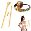 Detailed Cleopatra Headpiece Plastic Crowns For Cosplay Event Themed Celebrations Comfortable Wear