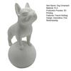 Standing on Ball Bulldog Figurine 3D Printed Black White Dog Statue Sculpture Home Office Desktop Decoration Ornament