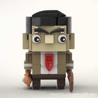 Building Blocks Mr. Bean Small Particle Brick Three-dimensional Building Block Assembly Set Square Head Boy
