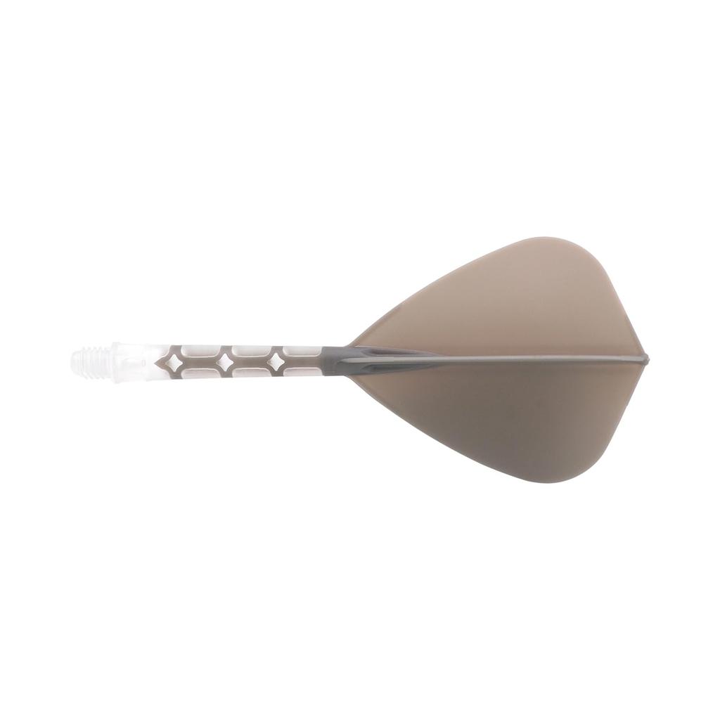 CUESOUL ROSTAK57 T19 Series Mixed Shaft Integrated Kite Shape Set of 3 Two-Tone Dual-Material Flights, Series, (Gray) CS-AK57FZ11-8L