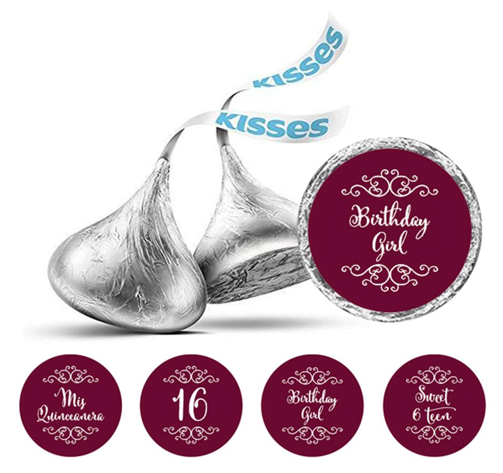 Darling Souvenir 16 Birthday Quinceanera Stickers 190 Pcs Chocolate Candy Labels