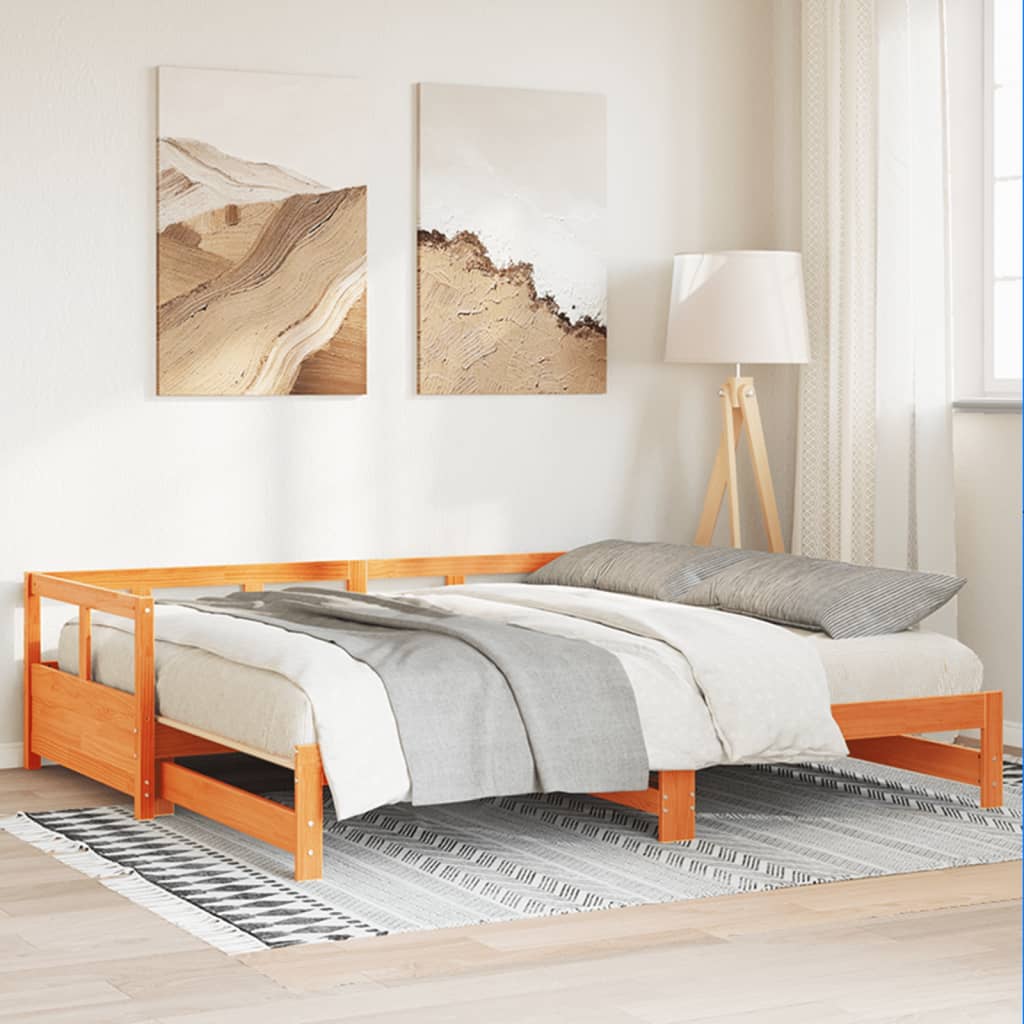 Daybed without Mattress Wax Brown 80 x 200 cm Solid Pine Wood