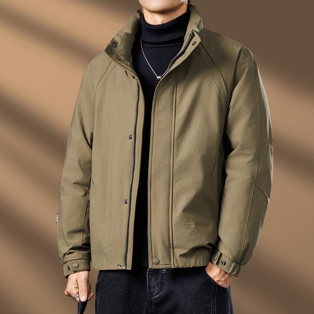 2025 Men's Daily Short Jacket Fleece-Lined WindproofWarm thickened coat