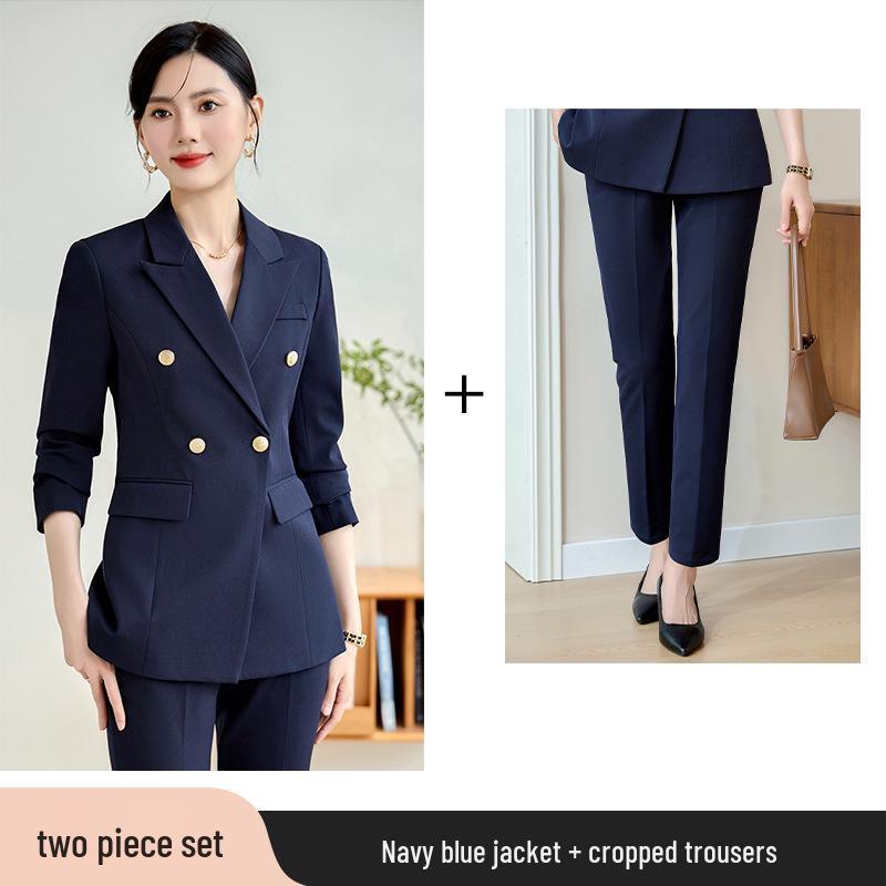 2024 Women's Professional Autumn Suit Set: Formal Blazer and Trousers