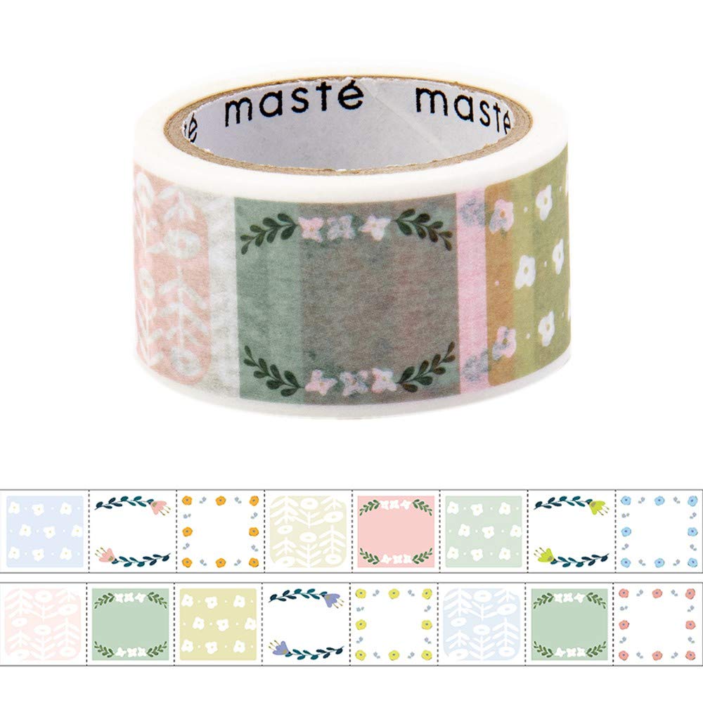 

Marks Masking Planner Tape, Water-Based Pen-Writable, Perforated, Decor, Maste, Monthly, Flower, MST-FA11-F