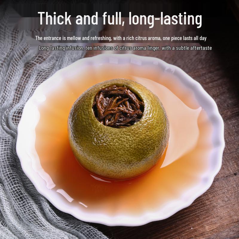 Xinhui Xiaoqinggan Sun-Dried Chenpi Pu-erh Ripe Citrus Tea