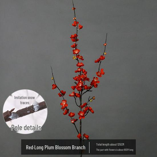 Artificial Peach & Plum Blossom Tree Ornaments – Chinese New Year Decorative Flower Arrangement
