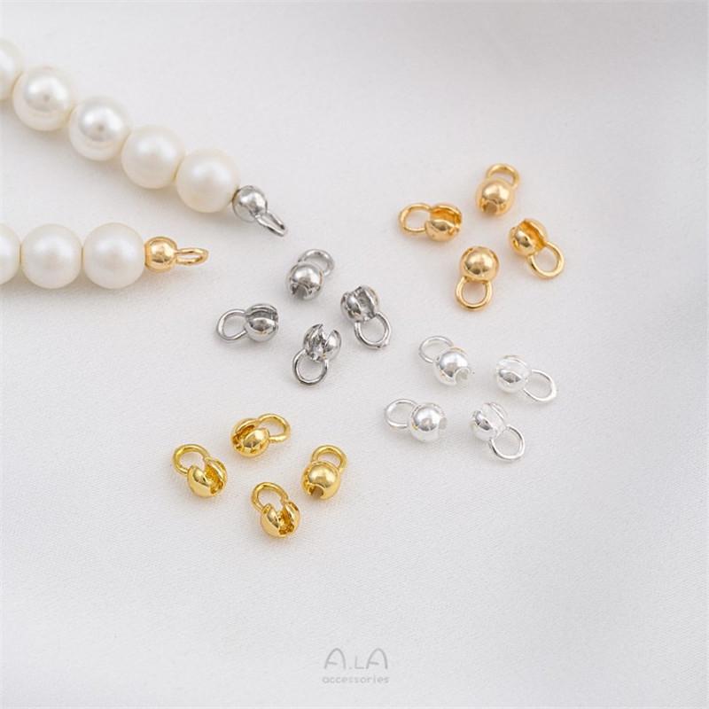 

14K Gold-Filled Color-Retention Clasp Connector Beads and End Caps for DIY Jewelry