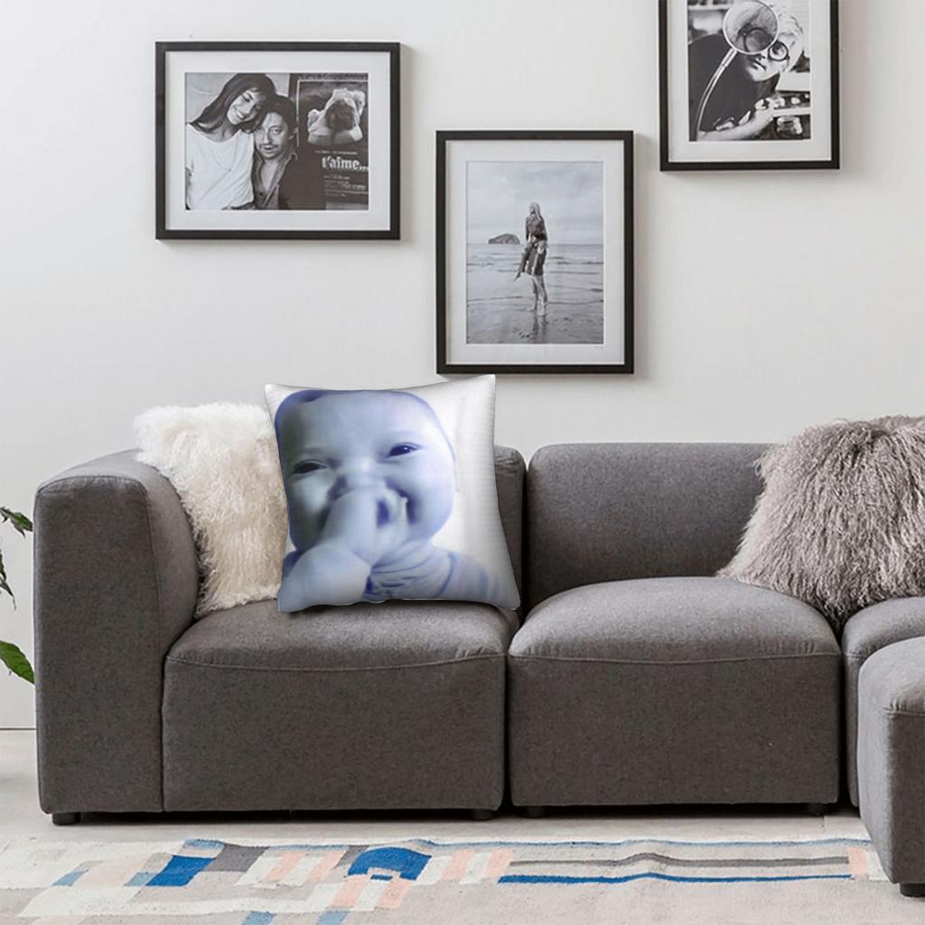 Ai Baby Meme Rolig Skrattande Baby Baby Brainrot Kuddfodral Modern Kuddfodral För Stol Soffa Heminredning Bekväm Kuddfodral
