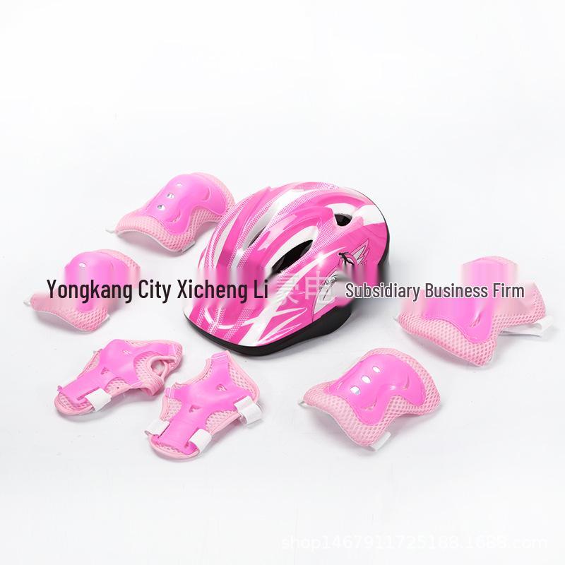 Children's Seven-Piece Safety Gear Set: Helmet, Knee Pads for Balance Bike, Roller Skates, Skateboard, and Twist Car.