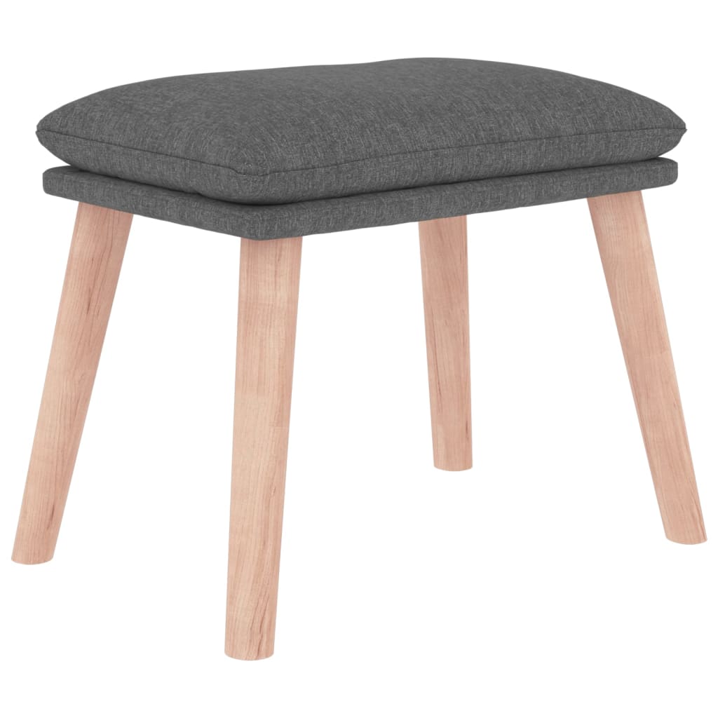 Footstool Light Grey 45 X 29.5 X 35 Cm Fabric