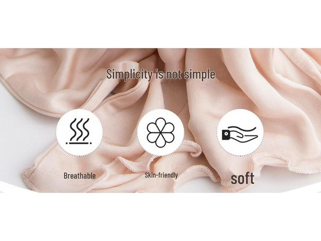 Guolian Γυναικείο Υποκίνουστο Σλιπ Νυχτικό από Μουριά Μεταξωτό με Δαντελένια Λεπτομέρεια (Αντιέκθεση)