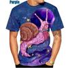 Funny Mushroom Pattern Men's Women's T-shirts Snail 3d Print Summer Fashion Tops Oversized Graphic Tee Comfortable Top