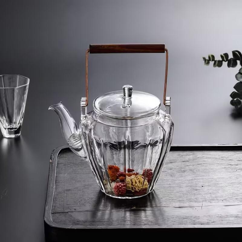 Chaxun Diamond Glass Teapot with Handle & Lid